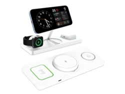 Cargador Sem Fio Luz Ambiente Muda Noturna Regulável Despertador YEMAESRE Bluetooth Blanco