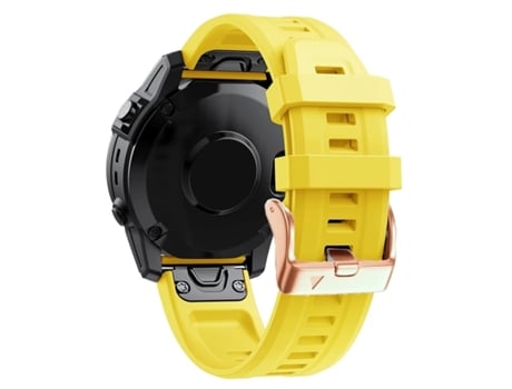 Correa Silicona Cierre Metálico para Garmin Fenix 6S Pro Amarillo y Rojo Pack 2X VEANXIN
