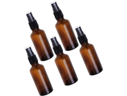 De 5 Frascos De Vidro Marrom Com Spray, Pulverizador Portátil Recarregável Para Perfume E