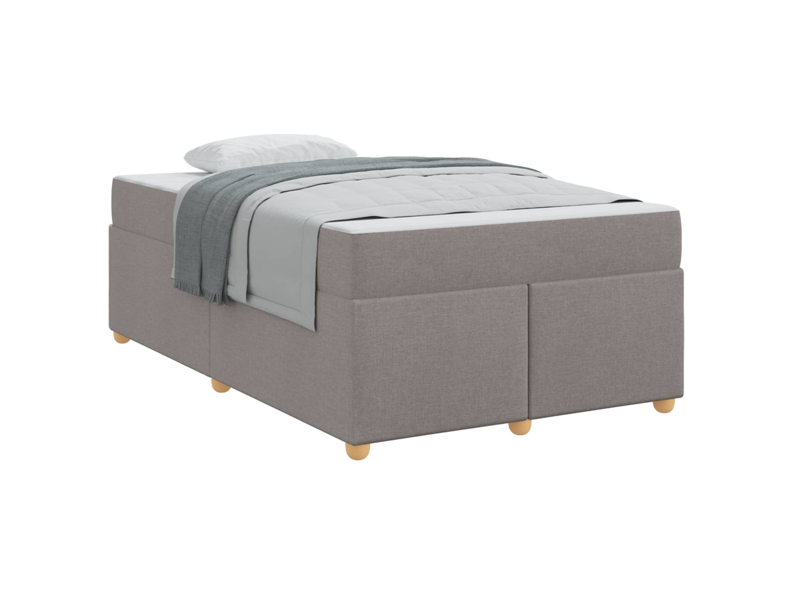 Maison Exclusive - Estructura De Cama Con Colchón Taupé 120 X 190 Cm Tela