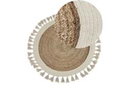Alfombra BELIANI Samsun de Algodón, Yute Beige 120x120