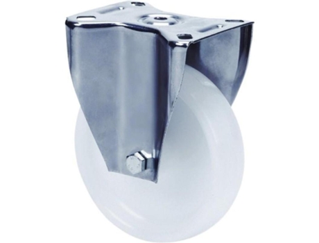Rueda fija inox.17zli125-ut poliamix blanco eje liso ALEX