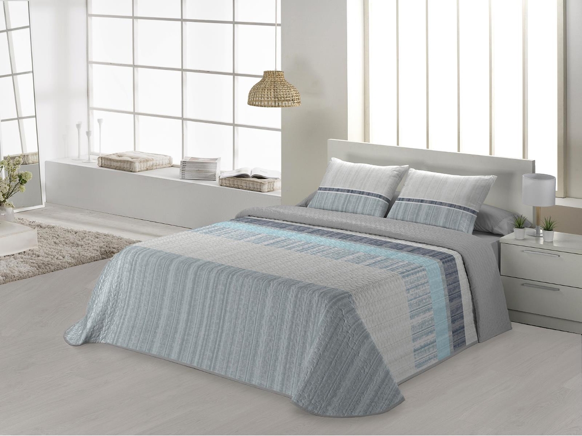 Colcha JVR Bombay (Poliéster - Azul - 160 cm)