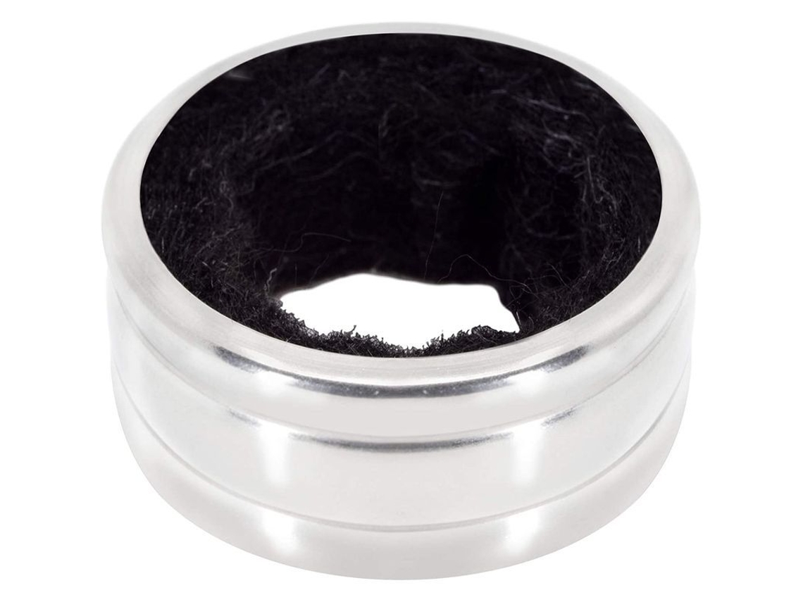 Collarín Antigoteo De Acero Inoxidable Para Botellas De Vino Con Forro De Fieltro.