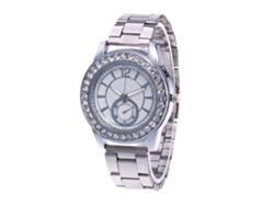 Reloj De Cuarzo Unisex Con Correa De Acero Zhoulianfa Casual Plata