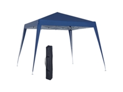 Cenador plegable de 3x3 m, altura ajustable, resistente a los rayos UV, ideal para fiestas y acampadas (azul).