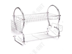 Escurridor de Platos - Acero Inoxidable - Cocina - Hogar - Secado - Organizador de 2 Niveles - Vajilla - Rejilla Antioxidante DESCUENTO TECNOLOGICO