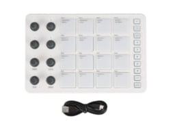 Controlador Midi Bluetooth Smc Pad Controlador De Batería Midi Usb Portátil Con 16 Pads Retroiluminados Rgb 8 Perillas Asignables Repetición De Nota