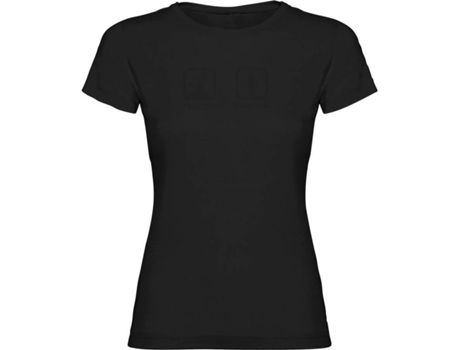 Camiseta para Mujer KRUSKIS Problem Solution Train Negro para Fitness (XXL)