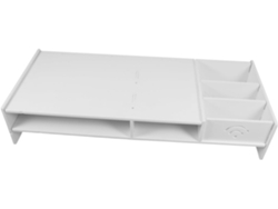Soporte Compacto Para Monitor Con Cajón Para Ordenador De Sobremesa, Impresora, Teclado Y Portátil.