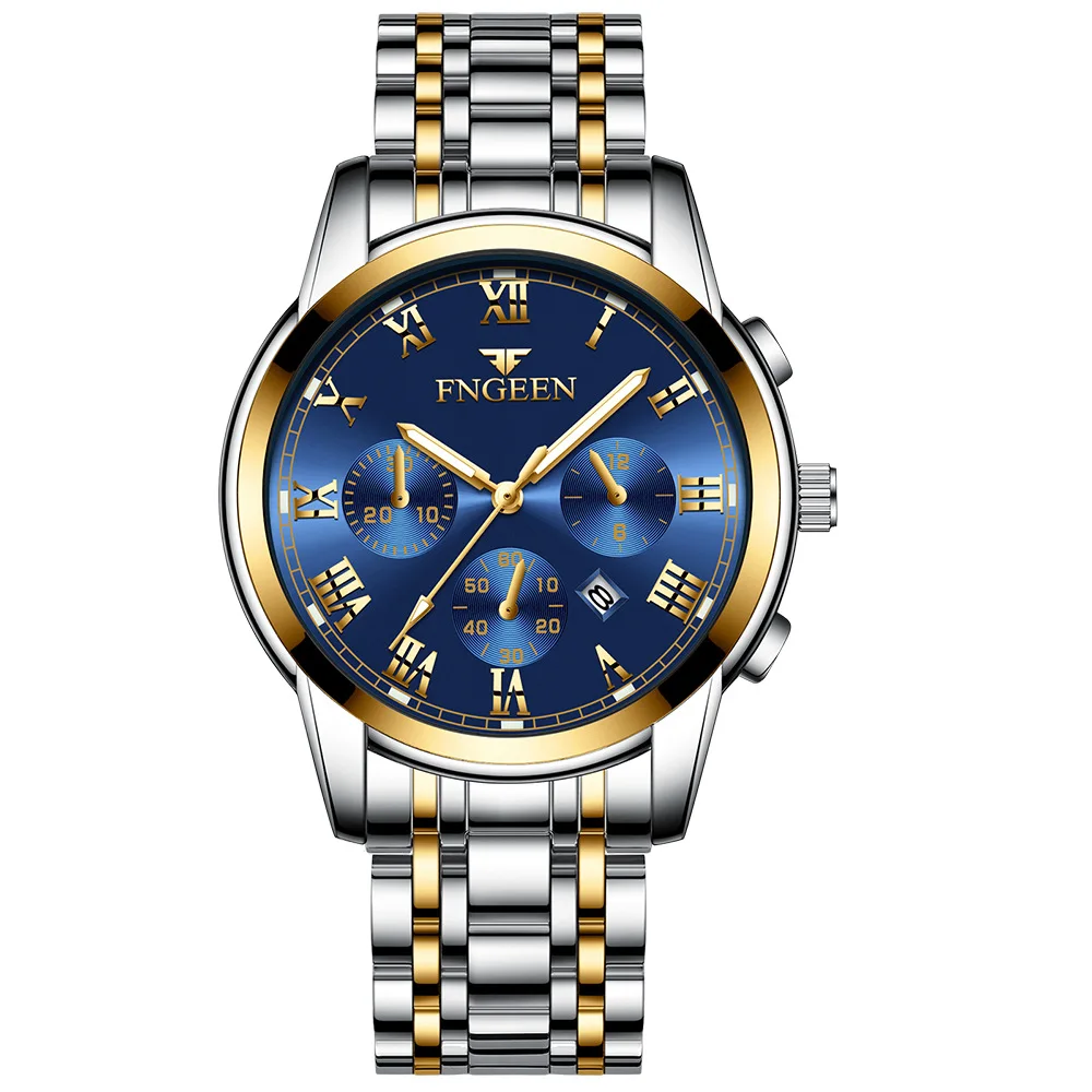 Reloj De Cuarzo Informal De Lujo Para Hombre, Resistente Al Agua Y Con Indicador De Fecha.