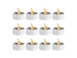Velas electrónicas LED decorativas de Halloween (simulación de fantasma blanco, luz cálida)