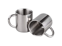 Taza De Acero Inoxidable De Doble Pared, 220 Ml, Para Té, Café O Sopa Caliente, Con Un Diseño Elegante Y Fácil De Manejar.