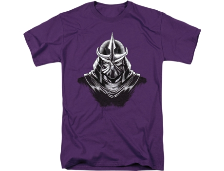 Camisetas Unisex DEEPSTONE Shredder's Helmet Teenage Mutant Ninja Turtles Púrpura (L)