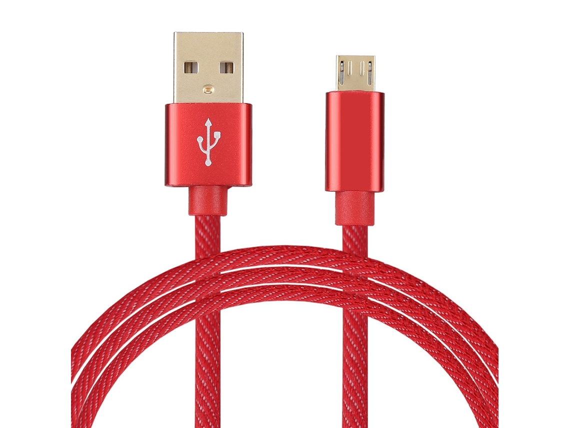 Cable De Carga Rápida Micro Usb De Transmisión De Datos Rápida 2.4a Para Android Rojo