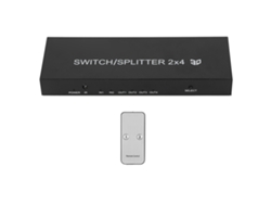 Comutador Hd Multimedia Interface 2.0 2 Entradas 4 Saídas Uhd 4k Para Ps4 Plug Britânico