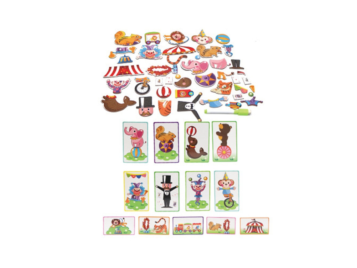Ats-puzzle De Aserrín Magnético Para Niños Cajas Educatsivas Juguetes De Imaginación Aprendizaje Temprano Circo