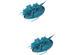 Diadema De Fiesta De 2 Piezas Con Velo De Tul Y Pluma: Un Elegante Accesorio Para Banquetes Y Eventos.