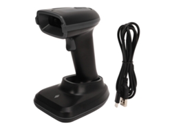 Lector de códigos de barras y escáner QR inalámbrico de 2,4 GHz para tiendas minoristas y logística.