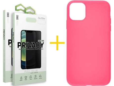 Carcasa + 2 Protectores de Pantalla para iPhone 12 Pro Max SKYHE Rosa
