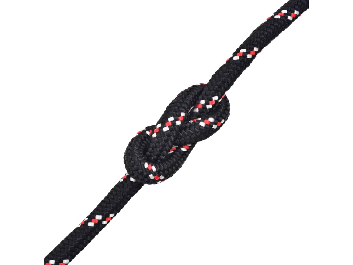 Cuerda náutica de polipropileno de 12 mm y 250 m, color negro HARLANV1