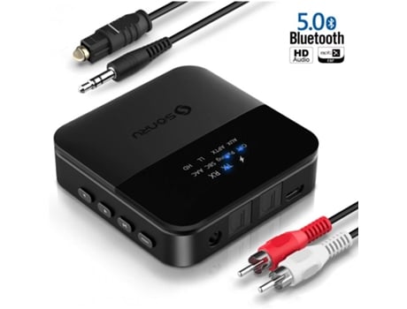 Adaptador Bluetooth 2 en 1 Adaptador de audio Bluetooth 5.0 Receptor de transmisor Bluetooth para TV Sistema estéreo portátil Auriculares Altavoz n...