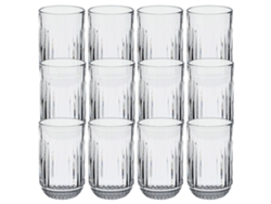 Juego de 12 vasos de vidrio transparente San Ignacio, 380 ml