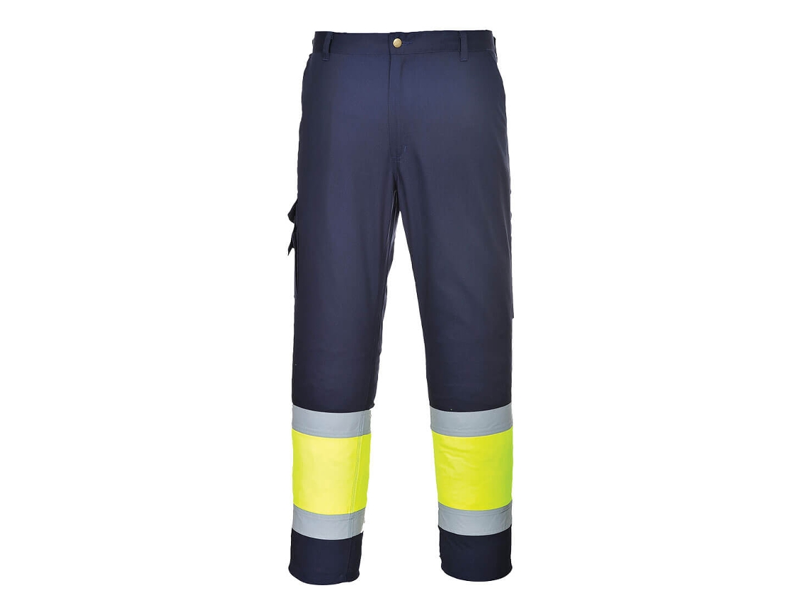 Pantalón Ligero Combat Bicolor De Alta Visibilidad Naranja Marino / Xl