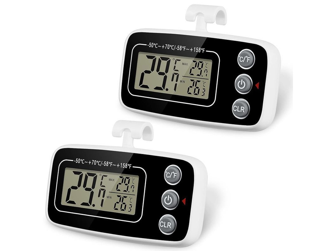 Termómetro Para Refrigerador, 2 Unidades, Resistente Al Agua, Con Función De Registro De Temperatura Mínima Y Máxima.