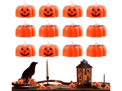 Velas LED eléctricas con luz intermitente, sin llama, 12 luces LED para Halloween, Ide Gokoco