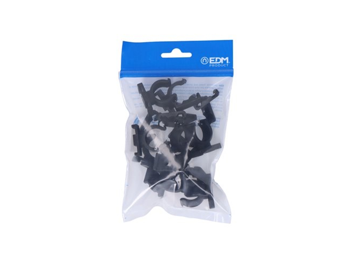 Pack 10 Abrazaderas Edm M-20 Nylon Negra Para Ferroplast
