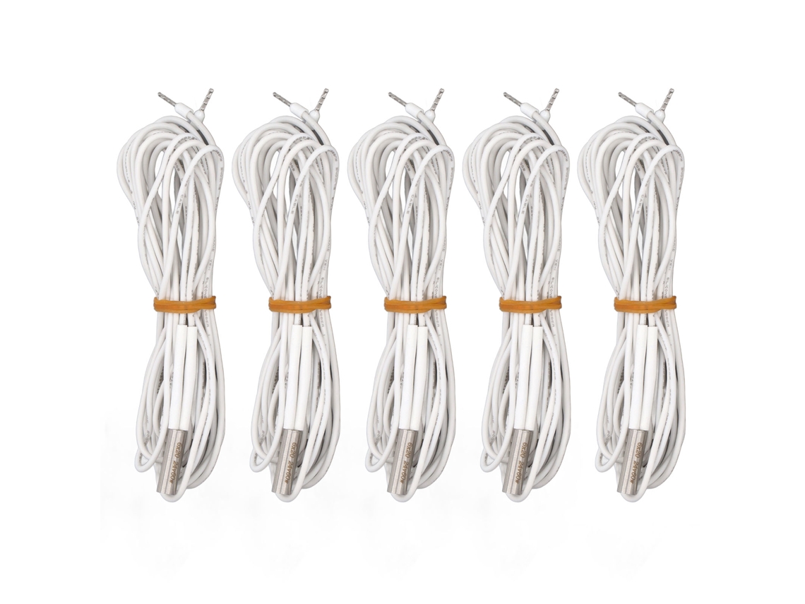 5 cartuchos calefactores de acero inoxidable de 24 V y 60 W para impresora 3D (1 metro)