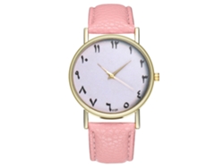 Reloj De Pulsera Analógico De Cuarzo Rosa Estilo Zhoulianfa Con Correa De Pu