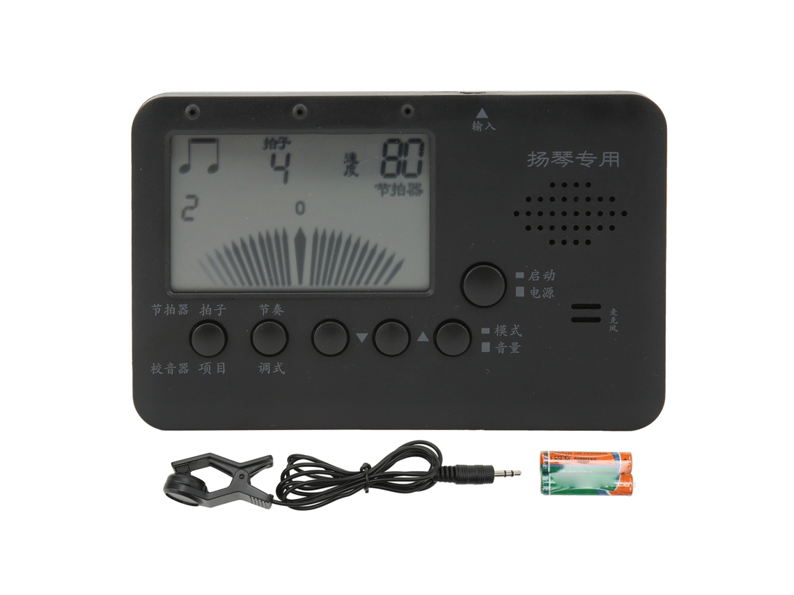 Afinador 3 En 1 Para Platillos, Metrónomo, Generador De Tono, Herramienta Con Pantalla Lcd Mt520y Negro