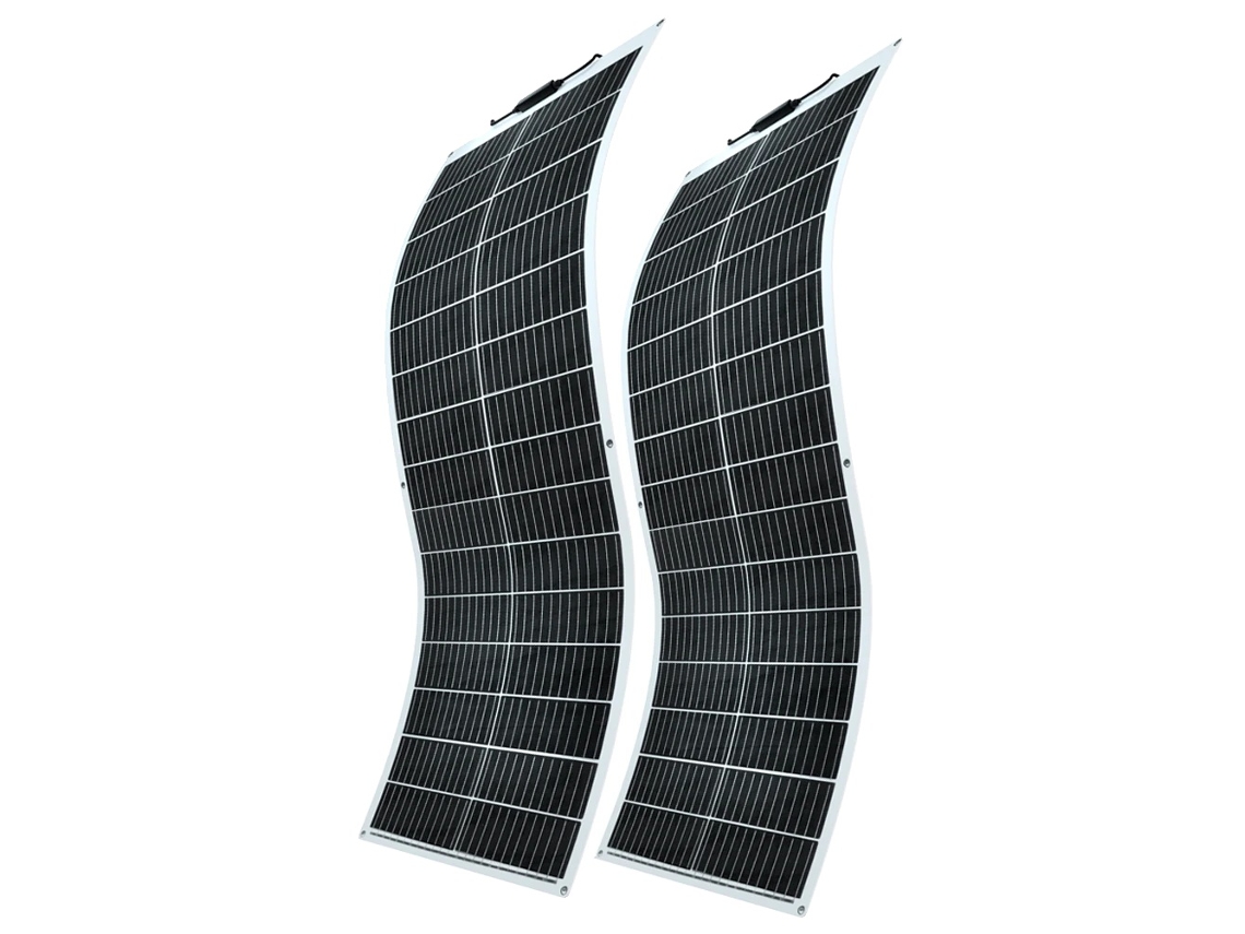 Panel solar monocristalino flexible, 100 W de potencia, diseño ligero, 200 W (2 x 100 W OEM)