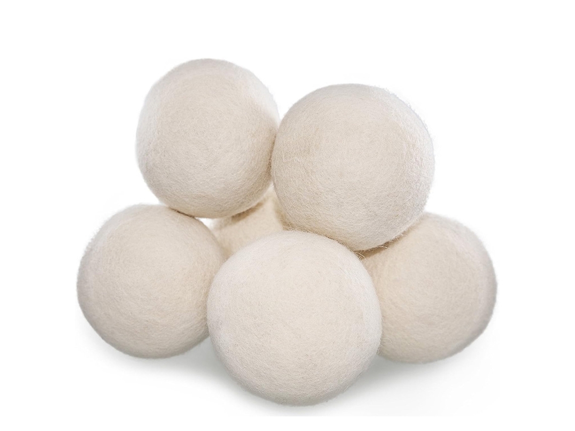 Bola De Lana Para Secar, Blanca, 6 Cm, Blanco Brillante, 25 G