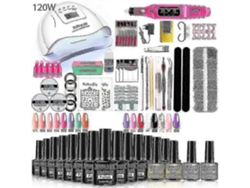 Kit de manicura profesional con lámpara UV de 120 W/54 W y taladro para todo tipo de esmaltes en gel. Junmai4.7 Ly Ebike
