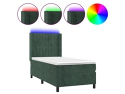 Cama Con Somier VIDAXL Verde Terciopelo (80x200 cm)