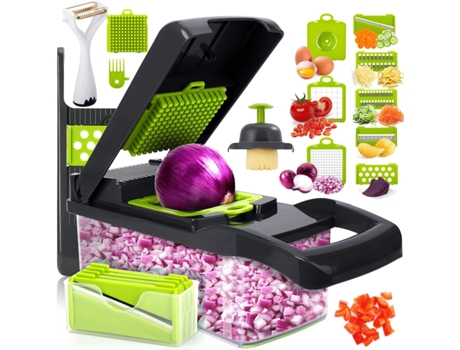 Picador de verduras, picador y cortador de verduras 15 en 1, picador de alimentos, picador para ensalada, cebolla, verduras, ajo, patata, cortador ...