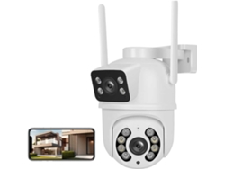 Cámara Wifi Ptz De 4 Mp Con Doble Lente, Detección De Personas Mediante Ia Y Conexión Inalámbrica Para Exteriores.