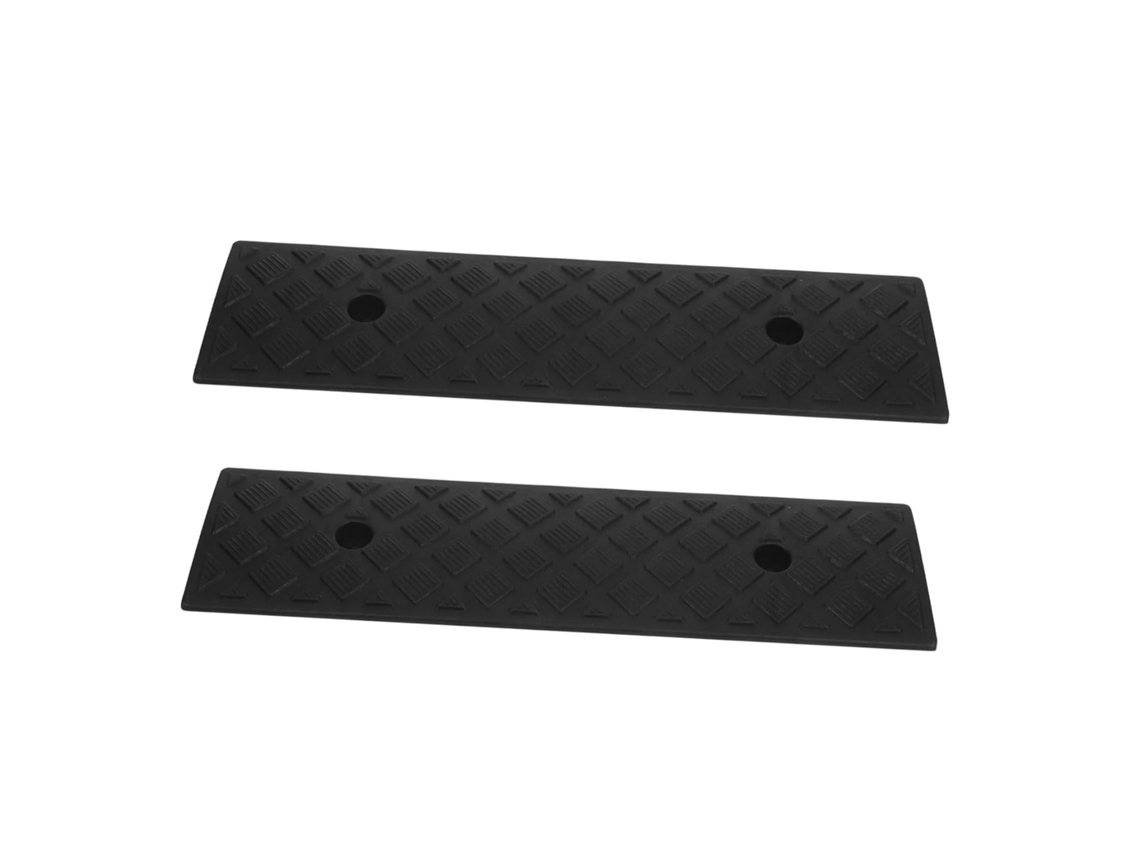 Rampas De Acceso Para Vehículos De Goma Resistente, 2 Piezas, 3 Cm, Negras, Antideslizantes, Para Umbrales De Casas.