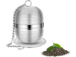 Infusor De Té De Acero Inoxidable 304 Con Malla Ultra Fina Y Plato Para Goteo Para Té Suelo Hierbas Y Especias