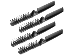 4 Peines Plegables Portátiles De Viaje Para Hombres Y Mujeres, De Plástico Negro.