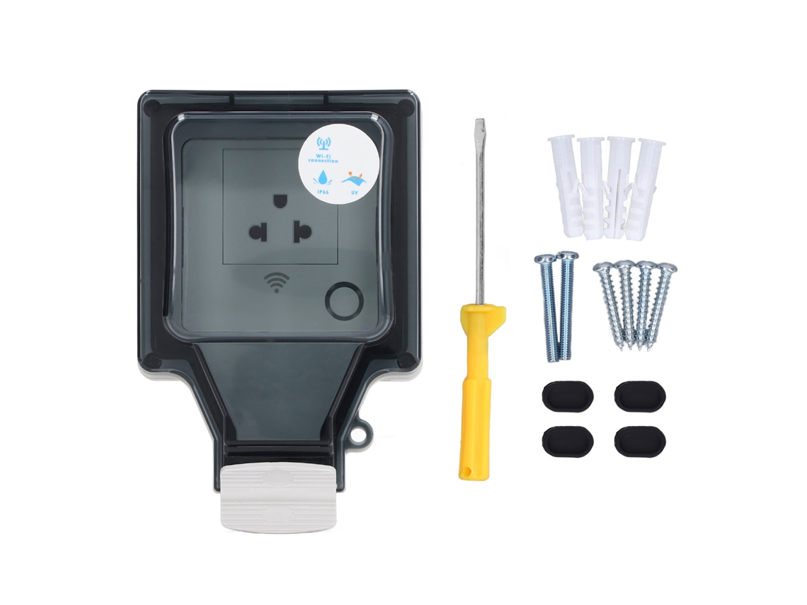 Enchufe Inteligente Wifi Para Exteriores Ip66 Resistente Al Agua Con Temporizador, 16 A, Enchufe Estadounidense, Para Jardín Y Balcón.
