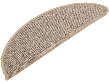 vidaXL Alfombras de peldaños de escalera 15 uds marrón 56x17x3 cm