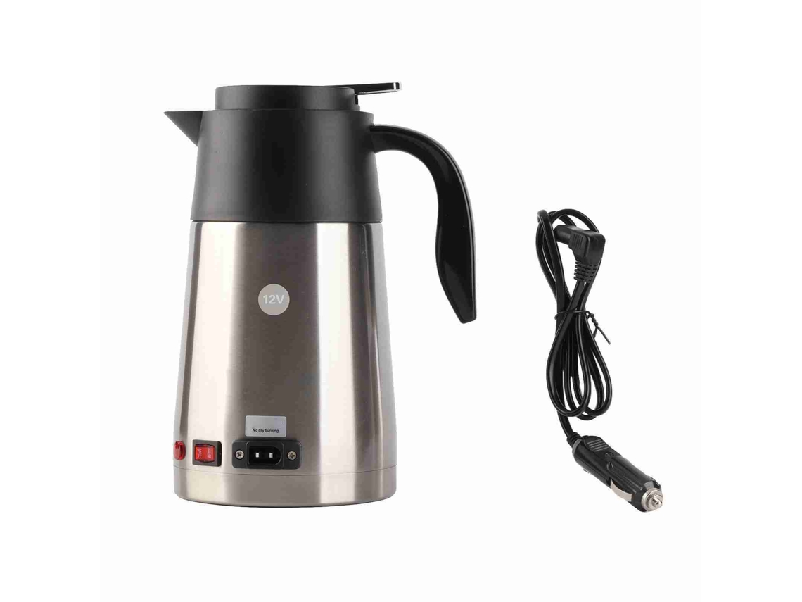 Hervidor Eléctrico Para Coche De Acero Inoxidable 304 De 12 V/24 V Y 1300 Ml Con Aislamiento Al Vacío Para Café, Leche Y Huevos.