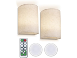 Lámpara de pared de tela retro con pantalla ajustable para dormitorio y sala de estar, instalación Sí Gokoco
