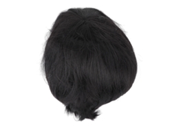 Peruca curta preta masculina 2026 para uso diário, cabelo sintético resistente a altas temperaturas, estilo moderno e natural.