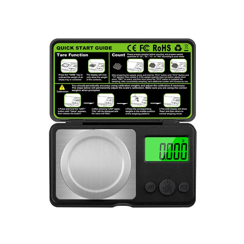 (100g 0.001g) Báscula Electrónica Con Pantalla Digital Lcd, Capaz De Convertir Unidades De Medida.