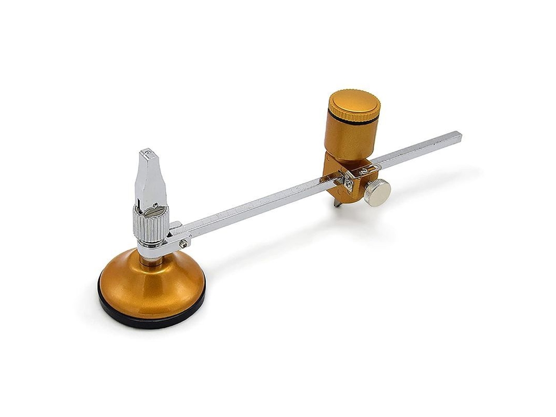 Cortador circular ajustable Linjou con ventosa, rueda de aleación y depósito de aceite para papel y vidrio.
